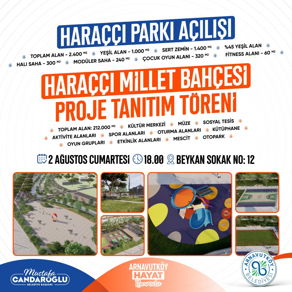 Haraççı millet bahçesi temel atma